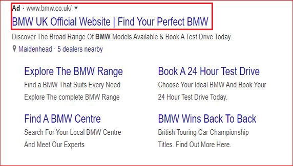 Site-links in Google Ads